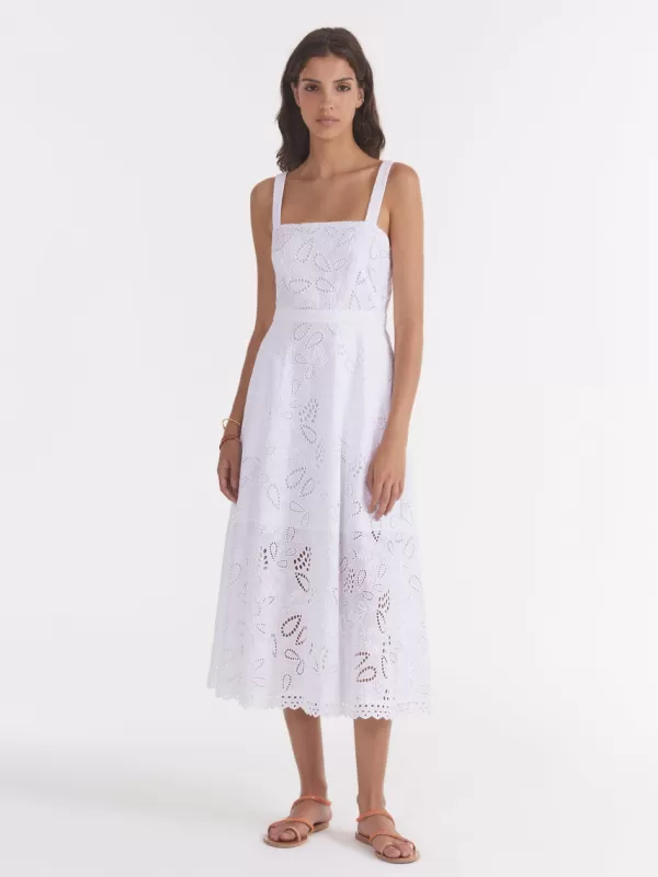 Discount SALONI LODHA AUBREY-C BRODERIE ANGLAISE White