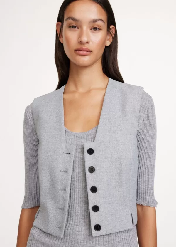 Best Sale BY MALENE BIRGER BETTAS WAISTCOAT GREY MELANGE