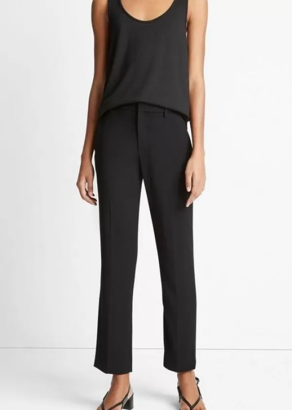 Cheap VINCE CREPE TAILORED STRAIGHT LEG PANT Black