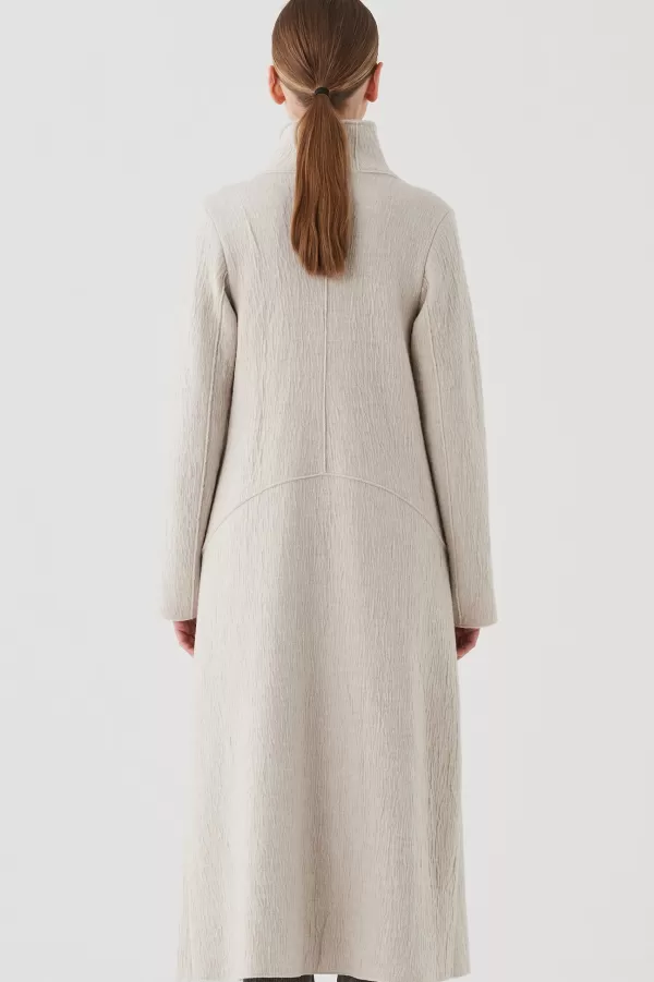 Sale Transit Par Such BUTTON ASYMMETRIC COAT Pearl