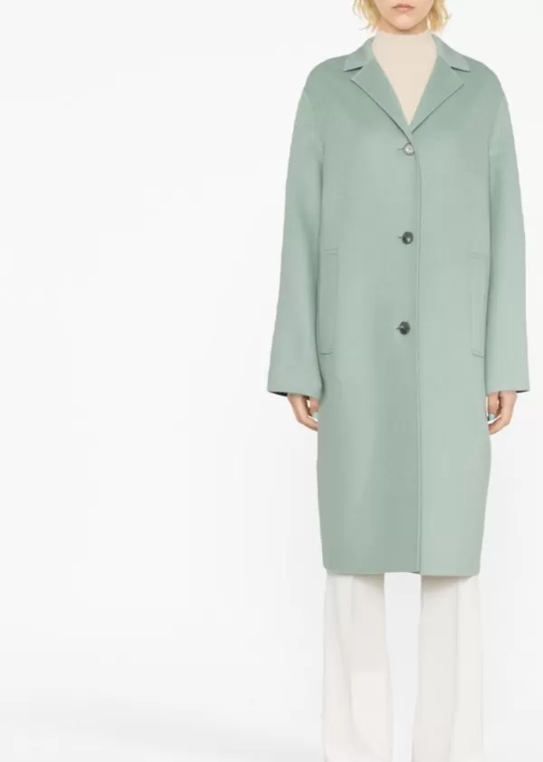 Cheap Joseph Caia wool and cashmere-blend felt coat Sage