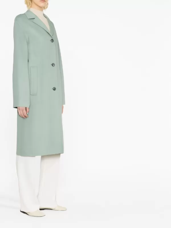 Cheap Joseph Caia wool and cashmere-blend felt coat Sage