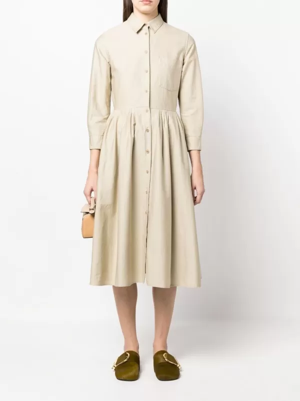 Sale Aspesi Classic Shirt Dress w self tie