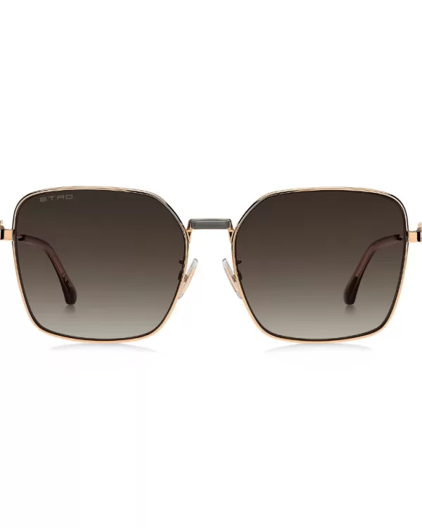 Best Sale ETRO CLEAR TAUPE METAL PEGASO PETITE SUNGLASSES