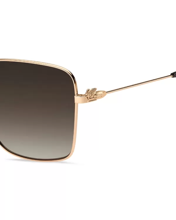 Best Sale ETRO CLEAR TAUPE METAL PEGASO PETITE SUNGLASSES