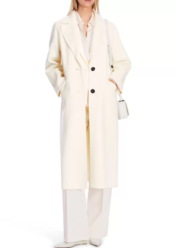 Best MARC CAIN CREAM BOILED WOOL COAT 112-BRIGHT ECRU