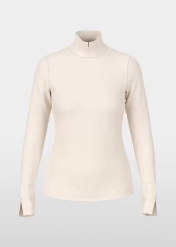 Outlet MARC CAIN CREW NECK T-SHIRT W RUCH DETAIL 110-OFF-WHITE