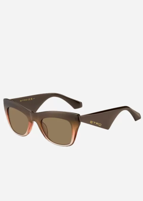 New ETRO TAILORING SUNGLASSES SMOKE MUD TO CLEAR