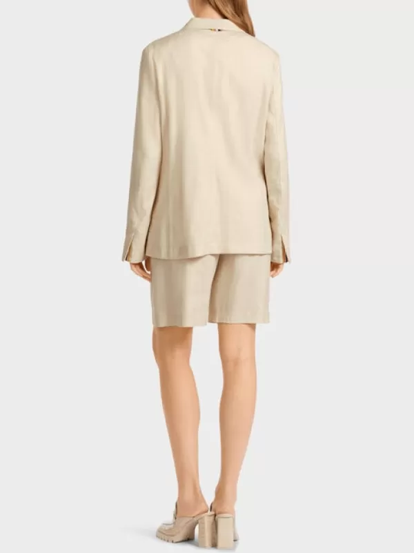 Flash Sale MARC CAIN FIGURE HUGGING BLAZER WITH LINEN