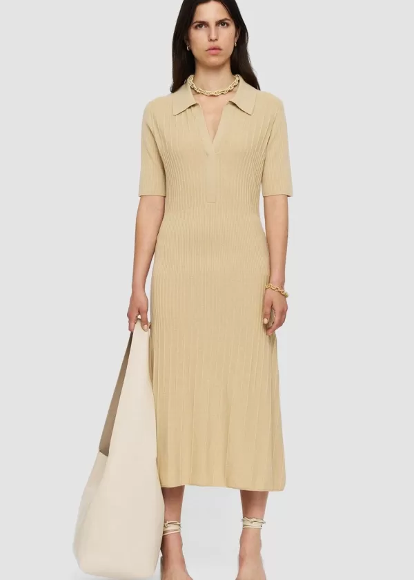 Best Joseph FINE RIB MERINO DRESS SAFARI