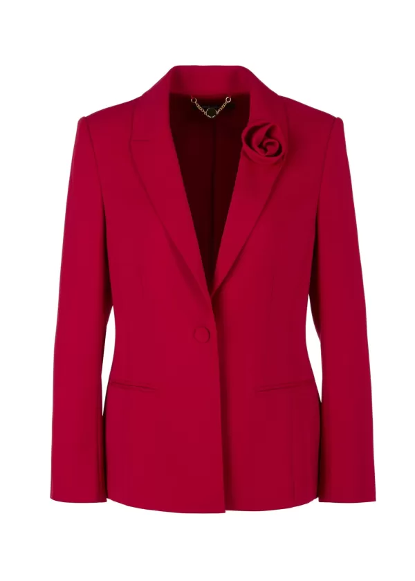 Best MARC CAIN FITTED BLAZER WITH ROSE APPLIQUE