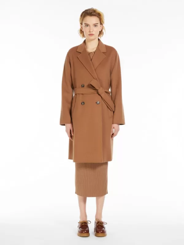 Cheap MAX MARA FLIRT DOUBLE BREASTED COAT EARTH