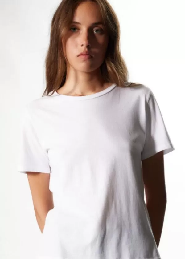 Best Sale MAJESTIC FILATURES FTS284 - POLLY ROUND NECK T-SHIRT 100% COTTON White