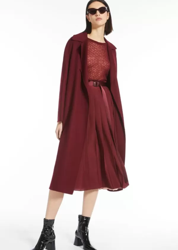 Flash Sale MAX MARA Getto Pleated Skirt Wine