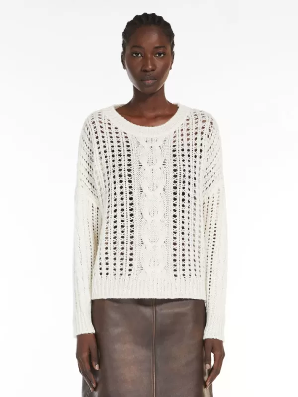 Cheap MAX MARA GRAMMO VIRGIN WOOL CABLE KNIT SWEATER