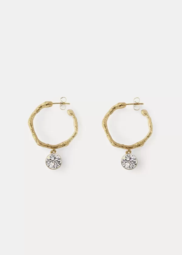 Discount FORTE FORTE HOOP EARRING WITH STRASS PENDANT