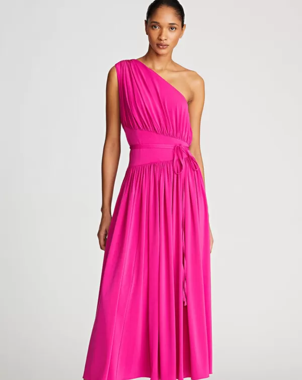 New Halston Idalia Dress in Stretch Begonia