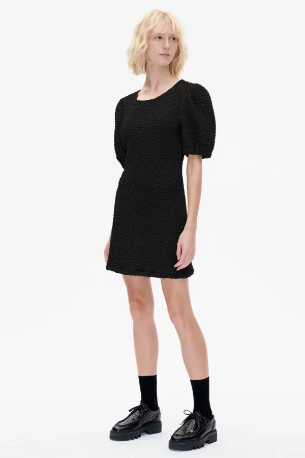 Sale BAUM & PFERDGARTEN Jazmyn Bubble Knitted Dress Black