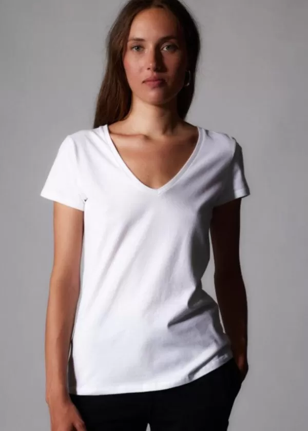 Online MAJESTIC FILATURES Julia V-Neck Cotton Deluxe