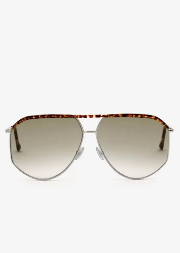 Outlet Isabel Marant JUNO PILOT SUNGLASSES TORTOISE AND BROWN