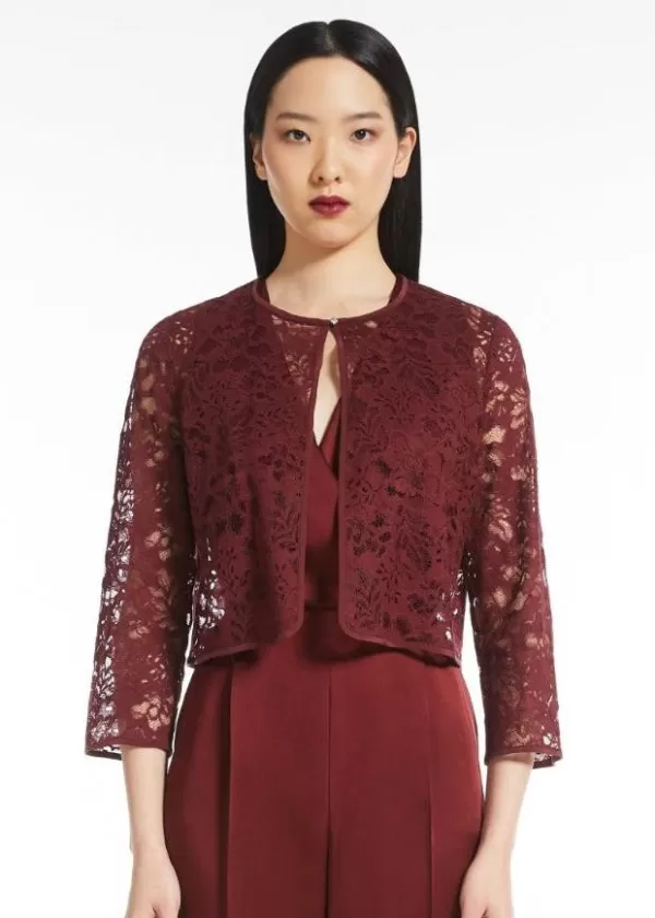 Store MAX MARA Lecco Lace Jacket Bordeaux