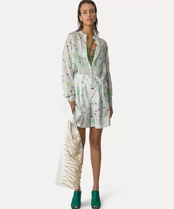 Sale FORTE FORTE LOVE ALCHEMY PRINT VOILE OVERSIZED SHIRT Paradise