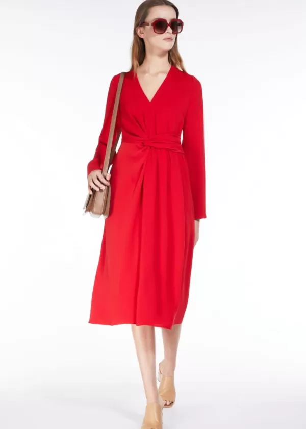 Best MAX MARA MAMMOLA DRAPED KNOT STYLE DRESS Red