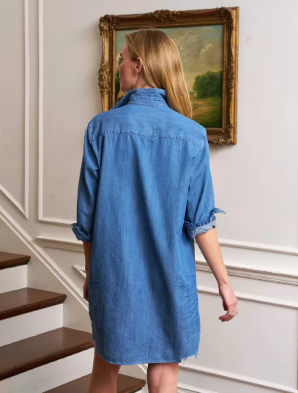 Discount FRANK & EILEEN MARY CLASSIC SHIRTDRESS VINTAGE Stonewash Indigo