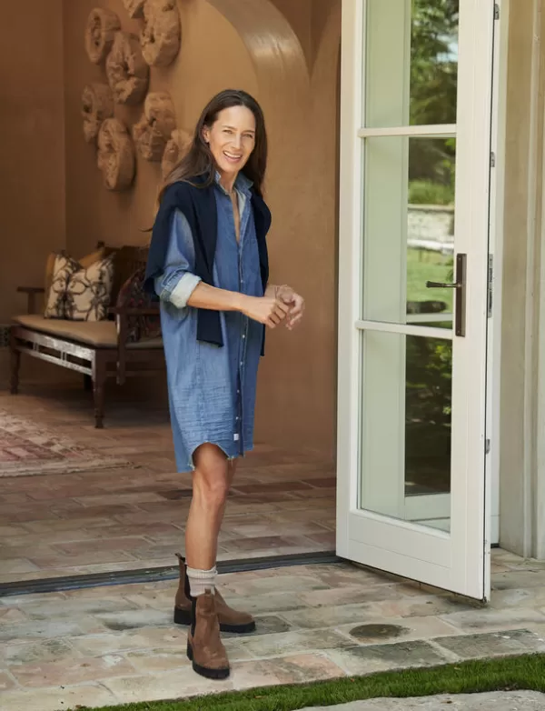 Discount FRANK & EILEEN MARY CLASSIC SHIRTDRESS VINTAGE Stonewash Indigo