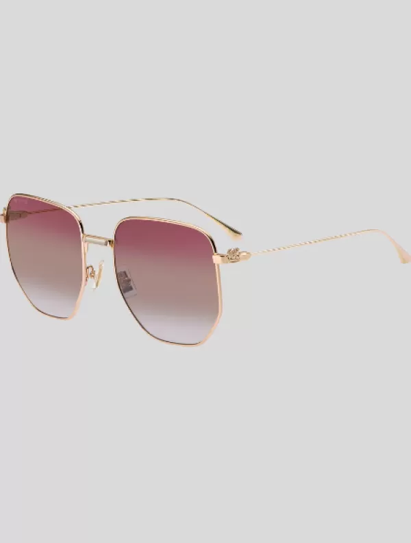 Store ETRO METAL PEGASO SUNGLASSES PINK LENSE