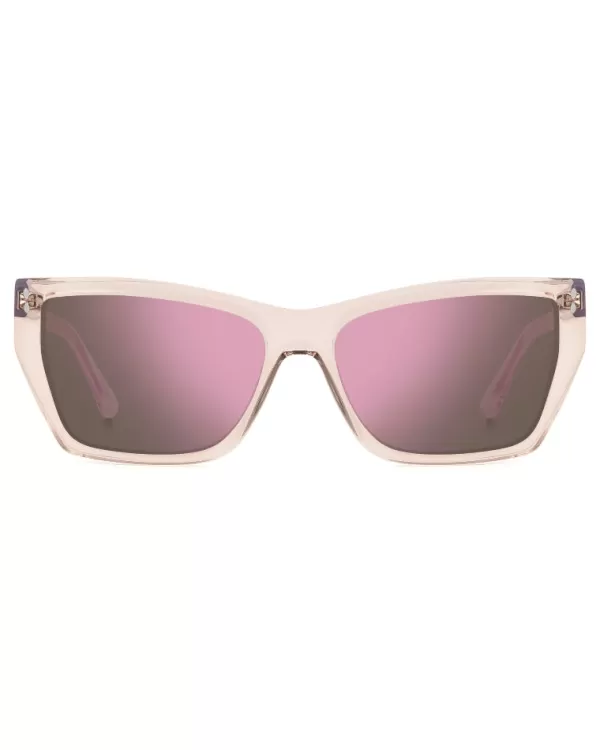 Store Isabel Marant MIRRORED TRANSPARENT PINK SUNGLASSES