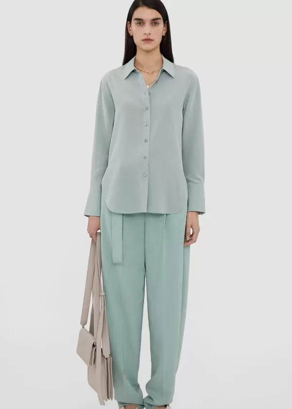 Online Joseph New Silk Crepe Joe Shirt Sage