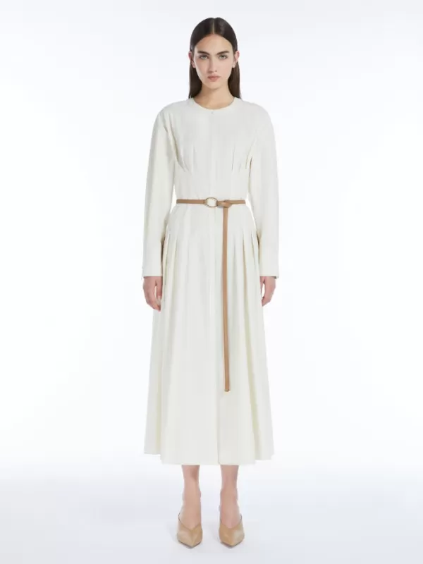 Outlet MAX MARA ORVIETO MIDI SHIRT DRESS IVORY