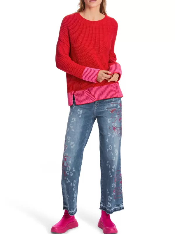 Best MARC CAIN OVERSIZED JUMPER KNITTED BRIGHT RED