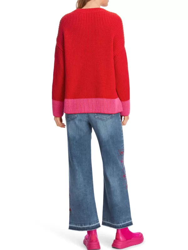 Best MARC CAIN OVERSIZED JUMPER KNITTED BRIGHT RED