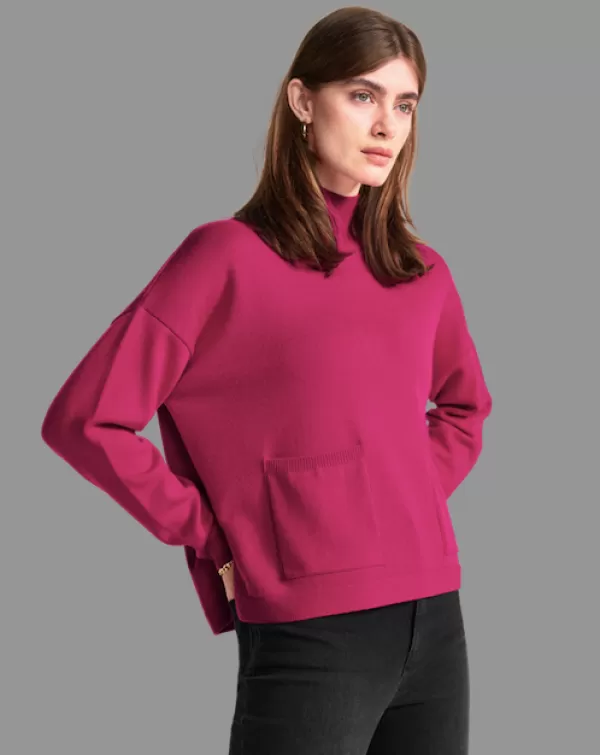 Hot Riani LONG/ SL PULLOVER WITH FRONT POCKET - 2371157534 Peony