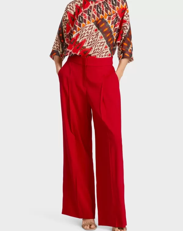 Cheap MARC CAIN Pleated linen pants