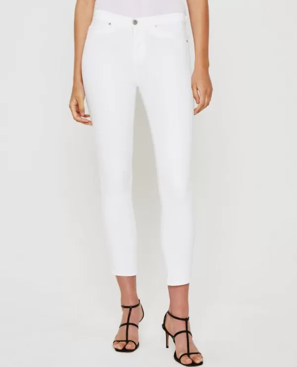 Fashion AG JEANS PRIMA CROP MID RISE IN CIGARETTE LEG/ White