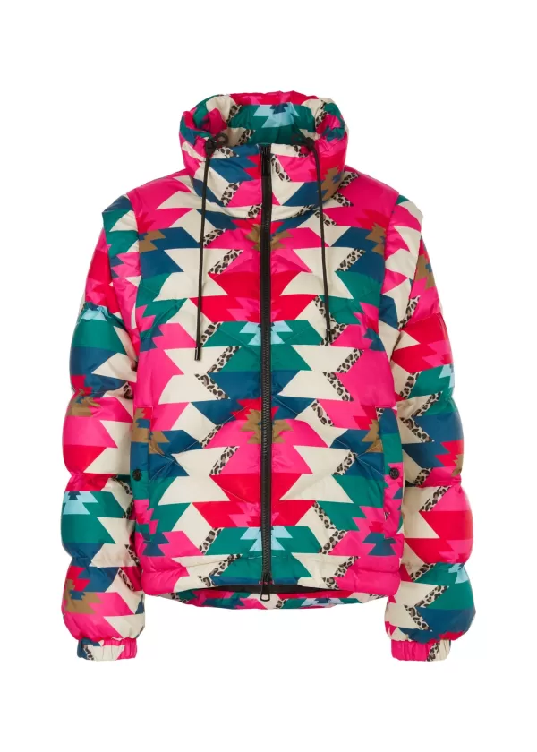 Discount MARC CAIN RETHINK TOGETHER DOWN JACKET PRINT 244-DRAGONFRUIT