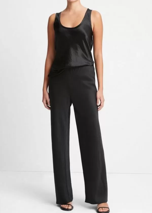 Outlet VINCE SATIN FUILD BIAS PANTS BLACK