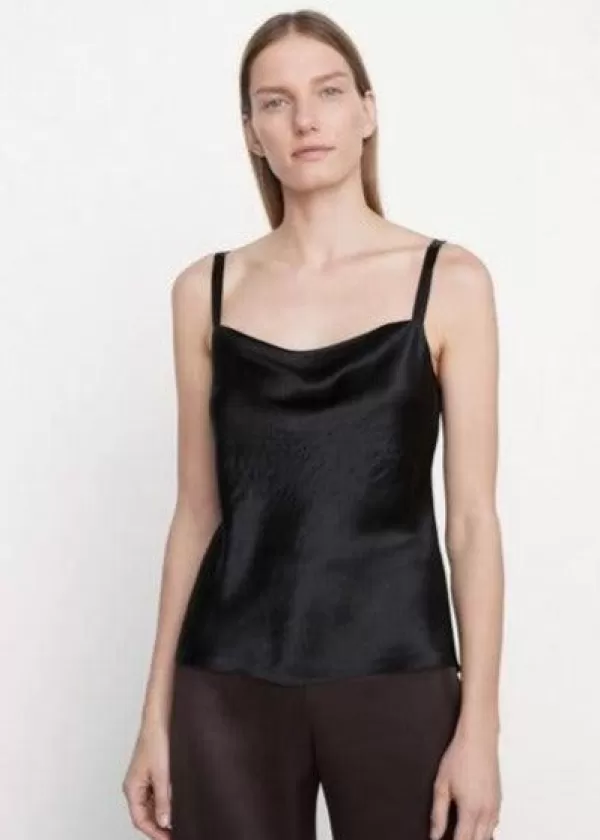 Store VINCE Shaped Scoop neck Cami Black