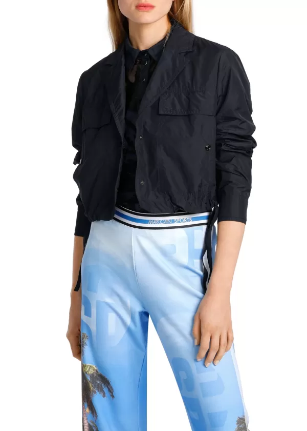 Cheap MARC CAIN SHORT SPORTY JACKET NAVY MIDNIGHT BLUE