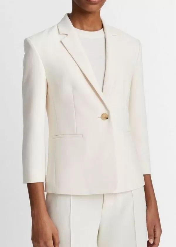 Fashion VINCE SHRUNKEN BLAZER Off White