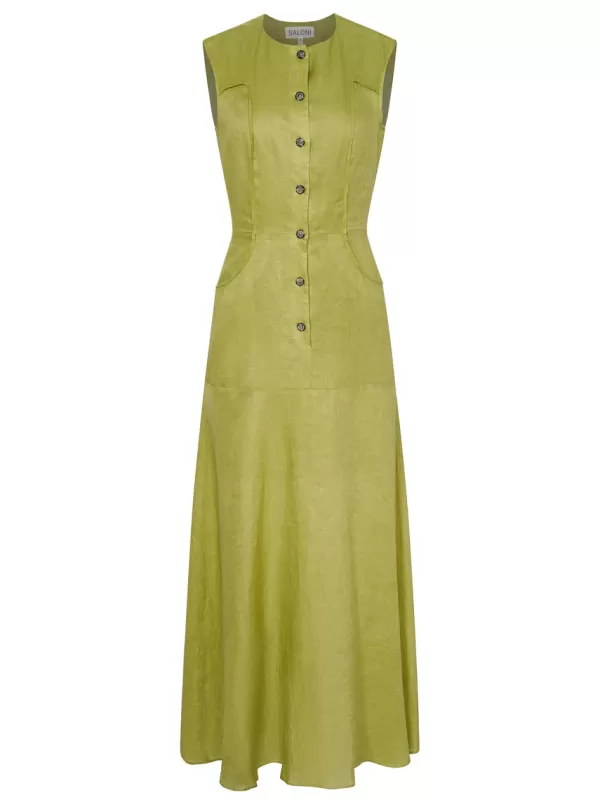 Outlet SALONI LODHA SIERRA DRESS KIWI