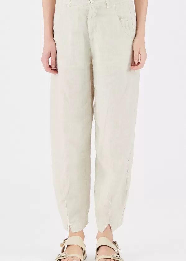 Hot Transit Par Such SIGNATURE SLIM BARREL SHAPE LINEN PANTS