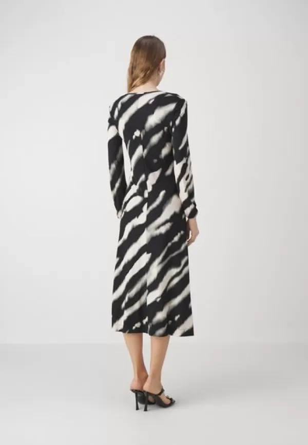 Online MAX MARA STAFFA DRESS BLACK ZEBRA