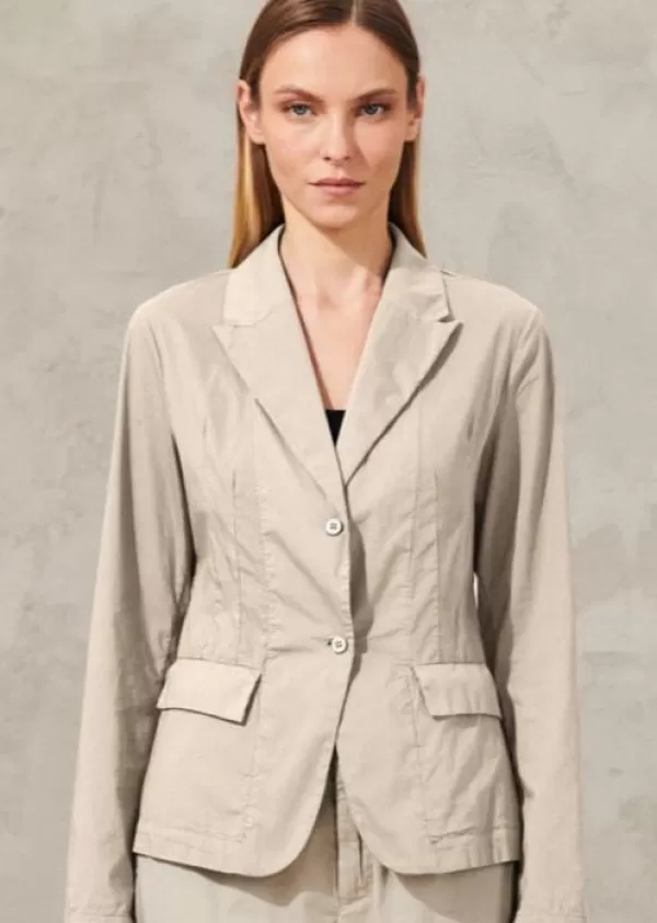 Flash Sale Transit Par Such STRETCH COTTON POPLIN 2-BUTTON JACKET PEARL GREY