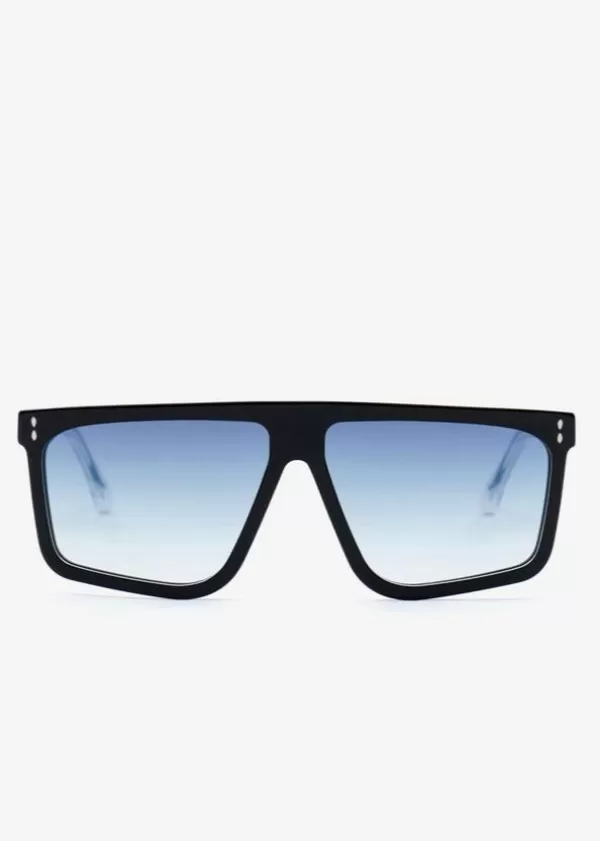 Hot Isabel Marant THE BLUMA BLACK/BLUE SUNGLASSES