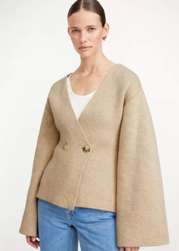 Online BY MALENE BIRGER TINLEY CARDIGAN TWILL BEIGE