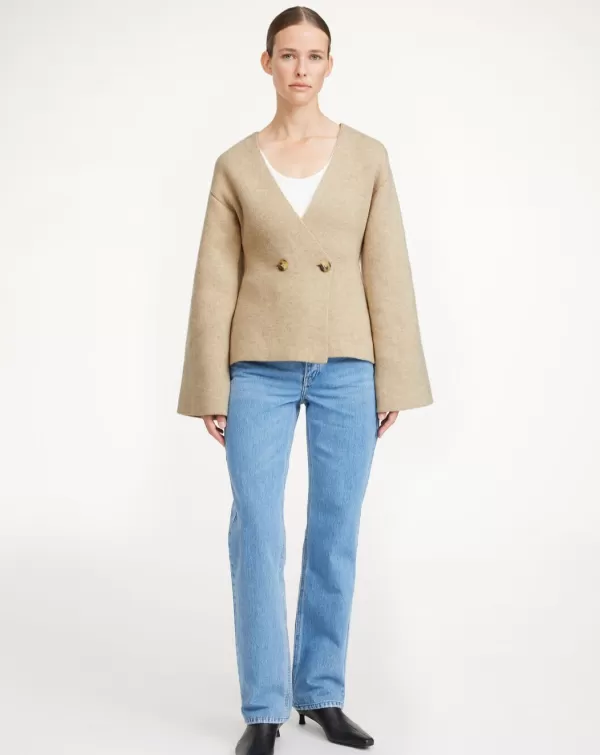 Online BY MALENE BIRGER TINLEY CARDIGAN TWILL BEIGE